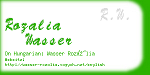 rozalia wasser business card